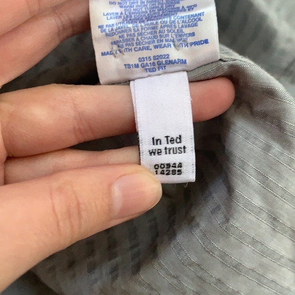 Ted Baker London | Gray 2 front pockets Dress Shirt Size XXL - Picture 7 of 11